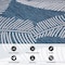World Rug Gallery Distressed Palm Leaves Textured Flat Weave Indoor/Outdoor Area Rug 2' x 7' Navy 114NAVY2X7 - alternate 7